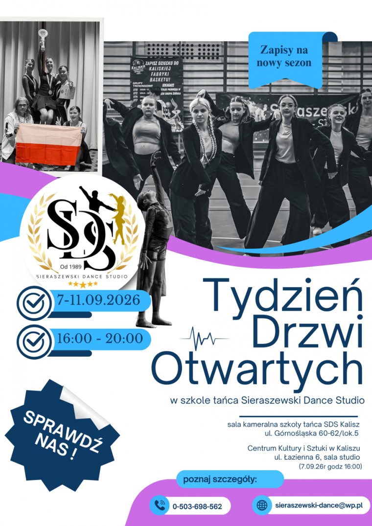 Sieraszewski Dance Studio - zapisy na nowy sezon 2