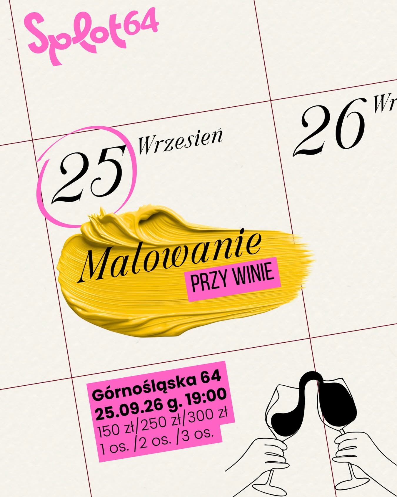Malowanie przy winie w Splot64!